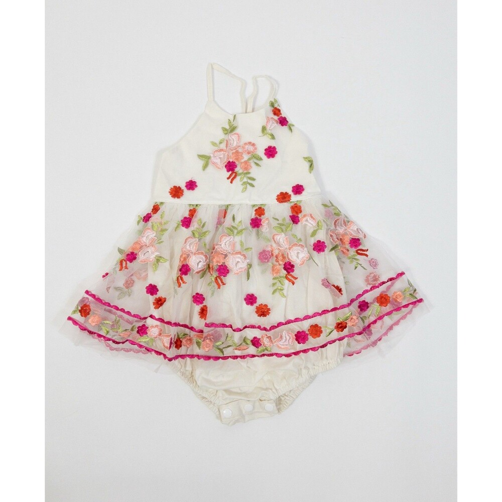 Noor Threads Girls Size 3 Floral Skirted Romper!
